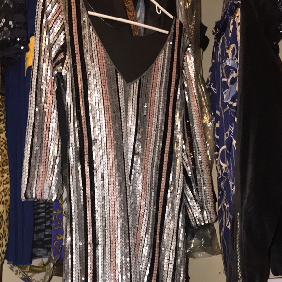 Ombré all Sequined midi Dress New Years (reduced) - Picture 4 of 5